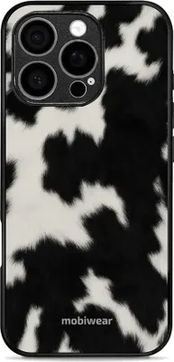 Produktbild von Handyhülle für iPhone 16 Pro, Mobiwear Glossy Case, Kuhfell-Optik