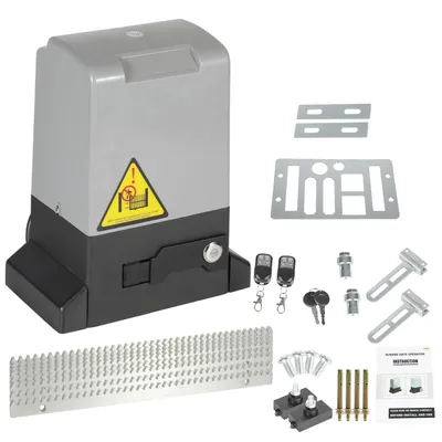 Obrázok produktu pre Clanmacy otvárač posuvných brán 370W motor set automatický otvárač brán elektrický otvárač garážových brán do 800kg s diaľkovým ovládaním + kľúč