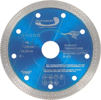 Produktbild von PRODIAMANT Diamanttrennscheibe 125mm Fliese, Feinsteinzeug F50