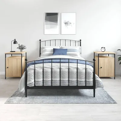 Produktbild von [Home] Nachttische 2 Stk. Sonoma-Eiche 40x42x60 cm Holzwerkstoff , Neue Mode 2024 im häuslichen Leben