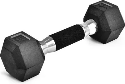 Produktbild von Famanu Hexagon-Hantel mit Gummigriff - 23 kg