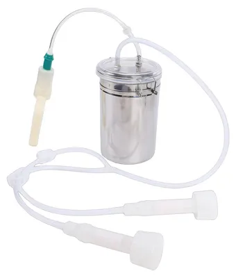 Productafbeelding van Omgoods - Handmatige Melkmachine voor Geiten - 2000ml RVS Melkbucket