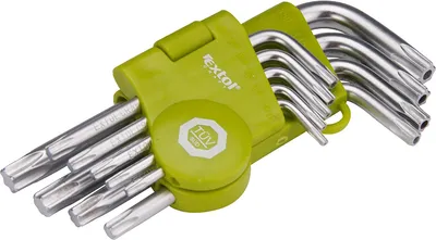 Produktbild von Extol Craft Torx L-Schlüssel kurz, Set 9 Stück, 66010