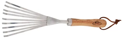 Produktbild von Handrechen Edelstahl mit Holzgriff für präzise Gartenpflege und saubere Beete
