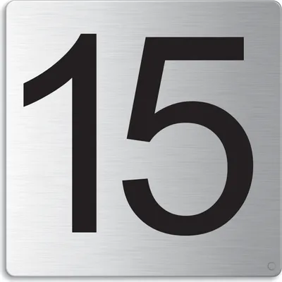 Produktbild von Türnummer I Zimmernummer I EdeIstahI TürschiId "15" I 85x85 mm I Nr.48315