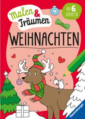 Produktbild von Ravensburger Weihnachten - malen und träumen - 24 Ausmalbilder für Kinder ab 6 Jahren - Weihnachtliche Motive zum Entspannen