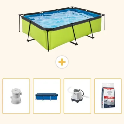 Immagine prodotto di Piscina fuori terra rettangolare - 220x150x65 cm - 5 pezzi - Modello SCB53
