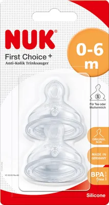 Immagine prodotto di Nuk First Choice+ tettarella in silicone 0-6 mesi, taglia S, 2 pezzi (PRODOTTO DALLA GERMANIA)