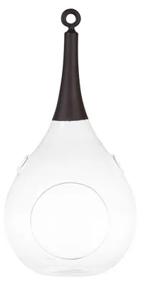 Produktbild von Sompex Taura Wandleuchte, schwarz, 30 cm – mundgeblasen und handbemalt