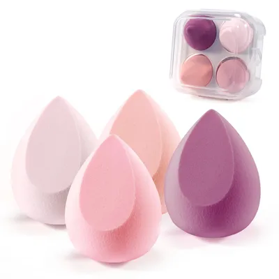 Produktbild von 4-teiliges Make-up Schwämmchen Set, Feuchtigkeitsschwämme für Foundation, Concea