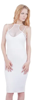 Produktbild von Weißes Kleid mit Netzstoff John Zack M