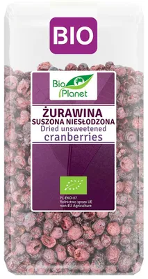 ŻURAWINA SUSZONA NIESŁODZONA BIO 50 g - BIO PLANET