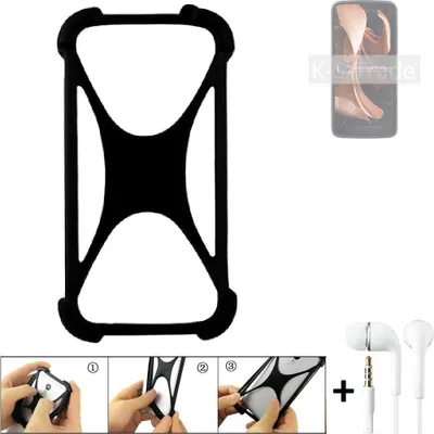 Produktbild von K-S-Trade Handy-Hülle + headphones kompatibel mit Motorola Razr 2022 Schutz-Hülle Bumper Silikon Cover Case Silikoncase Silikonbumper TPU Softcase