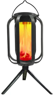 Immagine prodotto di Set di 2 lampioni solari per illuminazione esterna - Lampioni solari per roulotte, terrazze, giardini, cortili, verande, decorazioni da giardino - Nero