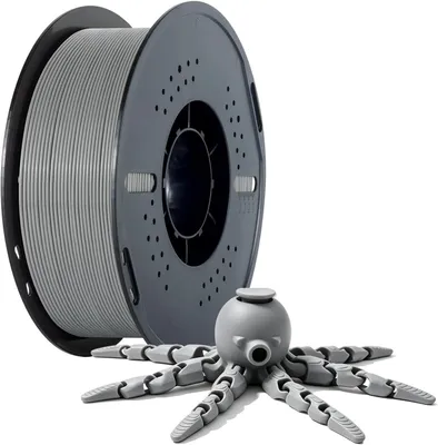 Produktbild von KINGROON PLA Filament 1,75mm für 3D Drucker, 1kg Spule, Grau NPLA004