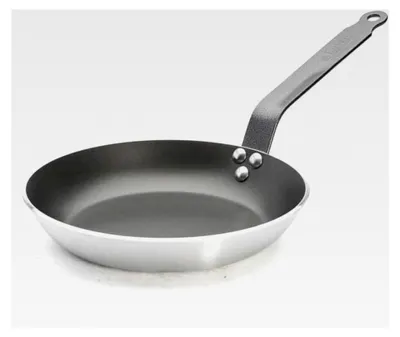 Produktbild von Runde Pfanne mit Antihaftbeschichtung aus Aluminium – Durchmesser 24 cm – Schwarz