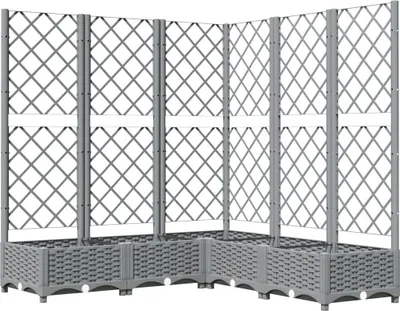 Obrázek produktu pro vidaXL květináč s mříží Světle šedý 120x120x121,5 cm PP