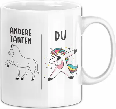 Produktbild von Trendation - Beste Tante Geschenk Tasse mit Spruch Kaffeetasse für Tante (Weiß)