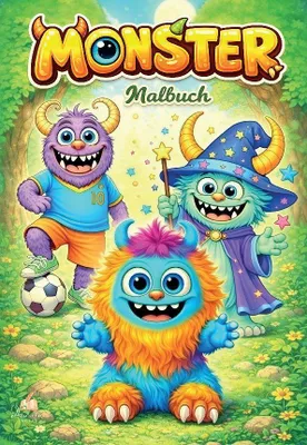 Produktbild von Monster Malbuch für Kinder ab 6 Jahren mit 50 schönen Ausmalmotiven