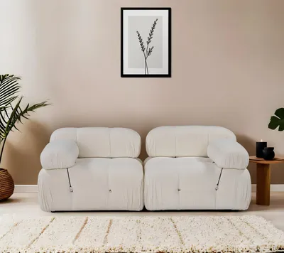 Produktbild von Hanah Home, Bubble 2 Seater (L1-1R) - Cream, 2-Sitzer-Sofa, Creme, 190 x 95 x 75 cm
