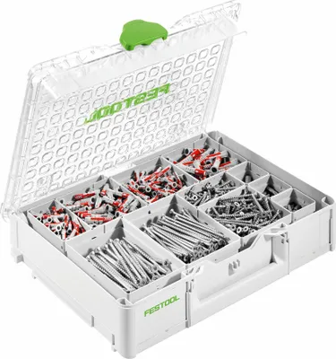 Productafbeelding van Festool SYS3 ORG M 89 SD Systainer Organizer (577353) + Assortiment van 650 stuks SPAX- en Fischer-schroeven