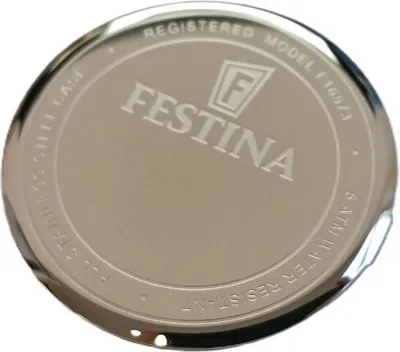 Produktbild von Festina Retrograde Herren Edelstahl Gehäusebodendeckel silbern F16573