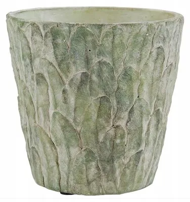 Produktbild von Donika Dschungel Blatt Übertopf Grün 16x17cm