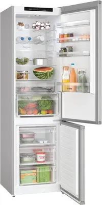 Produktbild von Bosch Serie 4 KGN392LBF Kühl- und Gefrierkombination Freistehend 363 l B Edelstahl