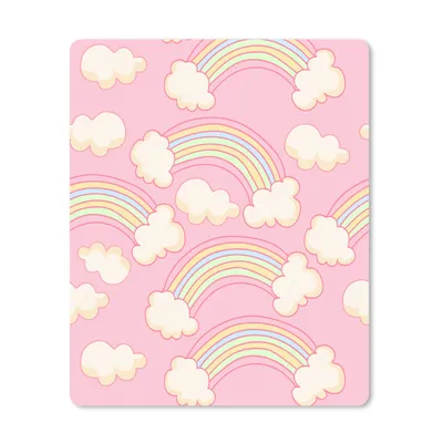 Produktbild von MuchoWow® Mauspad Mousepad Regenbogen - Wolken - Muster 30x40 cm - Mousepads - Maus Mat - Pad - Mausunterlage - Mausmatten