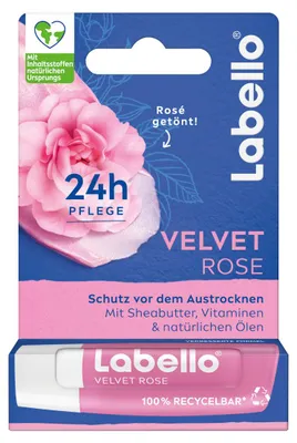 Labello Velvet Rose Lippenpflege rosig-strahlende Lippen Packung 4,8g