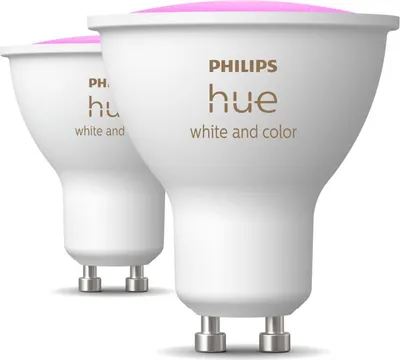 Produktbild von Philips Hue Whiteca 4.2w Gu10 2p Eu (929003666502)