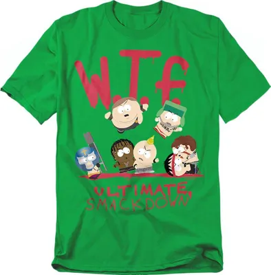 Image de South Park - "WTF Ultimate Smackdown" T-shirt Homme/Femme Unie TV20767 (M) (Vert irlandais)