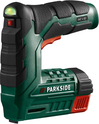 Produktbild von PARKSIDE Akku Tacker »PAT 4 D5«, 4 Volt, mit Klammern u. Nägeln
