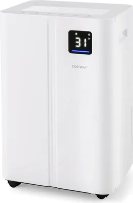 Immagine prodotto di Deumidificatore - Deumidificatore elettrico - 25,5 l/giorno - 3 modalità - Timer 24 ore - Display LED - Tubo di scarico - Sbrinamento automatico - Bianco