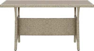 Immagine prodotto di vidaXL Gartentisch Grau 120x70x66 cm Poly Rattan
