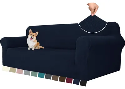 Productafbeelding van Stretch Sofa Cover voor 4 Zits Sofa, Donkerblauw