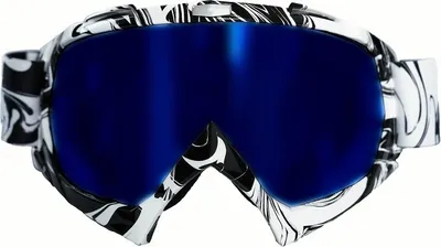 Immagine prodotto di Occhiali da motocross bianchi con lenti blu