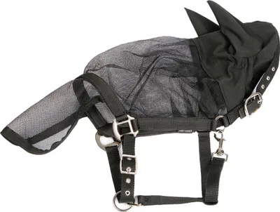 Immagine prodotto di Harry's Horse Maschera antimosche con orecchie e naso per la protezione della cavezza Nero Cob Nero Cob