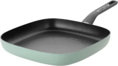 Obrázek produktu pro BergHOFF Leo Sage, čtvercová, grilovací pánev, zelená, hliník, keramika, plyn, halogen, indukce, s nepřilnavým povrchem, 470 mm
