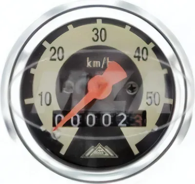 Produktbild von Tachometer Ø48mm bis 60-km/h, gewölbtes Tachoglas - Simson SR1, SR2E