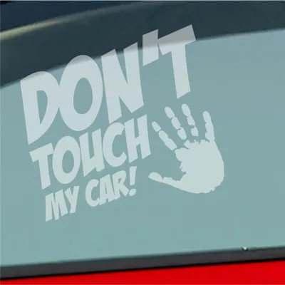 Produktbild von Auto Aufkleber Dont touch my car JDM 10x10 cm Milchglas Sticker Heckscheibenaufkleber