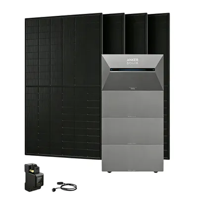 Produktbild von Powerness® Balkonkraftwerk mit Speicher,Anker SOLIX Solarbank 3 E2700 Pro Speicher mit 3x BP2700 Erweiterungsakku,4x 500W Module & Smart Meter 0% VAT