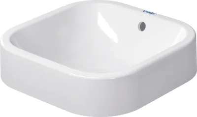 Productafbeelding van Duravit wastafelblad Happy D.2, 400mm, met overloop, zonder kraangat, wit, geslepen