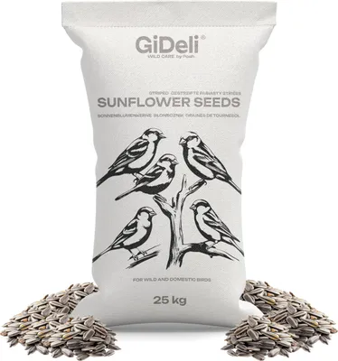 Produktbild von Sonnenblumenkerne Gestreift 25kg Wildvogelfutter Streufutter Ganzjährig GiDeli
