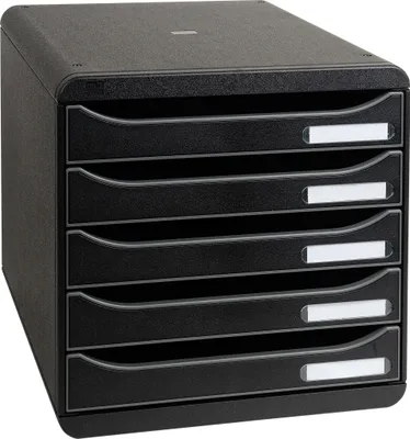 Image de Exacompta Module de classement Big Box Plus 5 tiroirs Ecoblack Noir 309714D