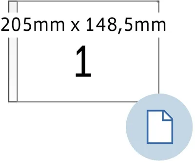 Immagine prodotto di Etichette universali HERMA DATAPRINT, 205 x 148,5 mm, bianco