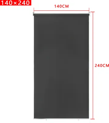 Image de UISEBRT Store extérieur vertical Store pare-vue Store pare-soleil Store balcon Store pare-vue Fonction thermique 140 X 240cm Anthracite
