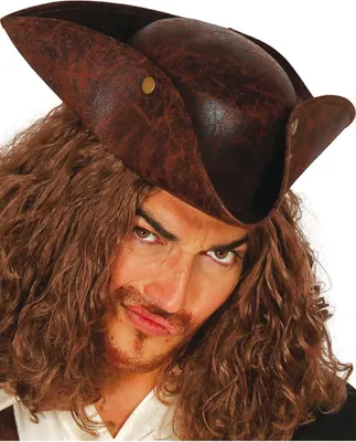 Produktbild von Korsenhoed für Damen - Brauner Dreispitz aus Kunstleder für Piratenkostüm