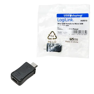 Zdjęcie produktu dla LogiLink AU0010, Micro USB, Mini USB, Czarny