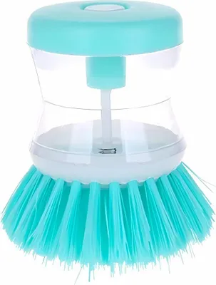Immagine prodotto di Spazzola per lavare i piatti con dispenser di detersivo, colore: verde